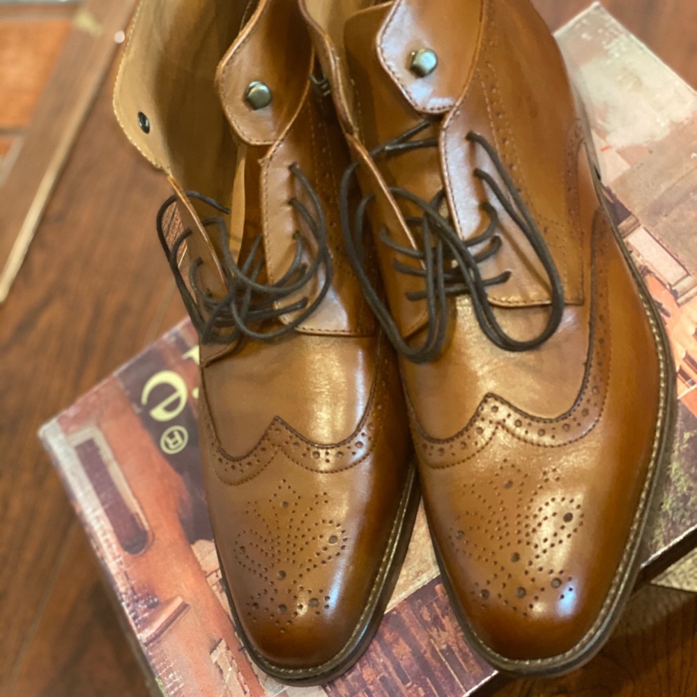 Brand news Tasso Elba  brown men’s dress boots